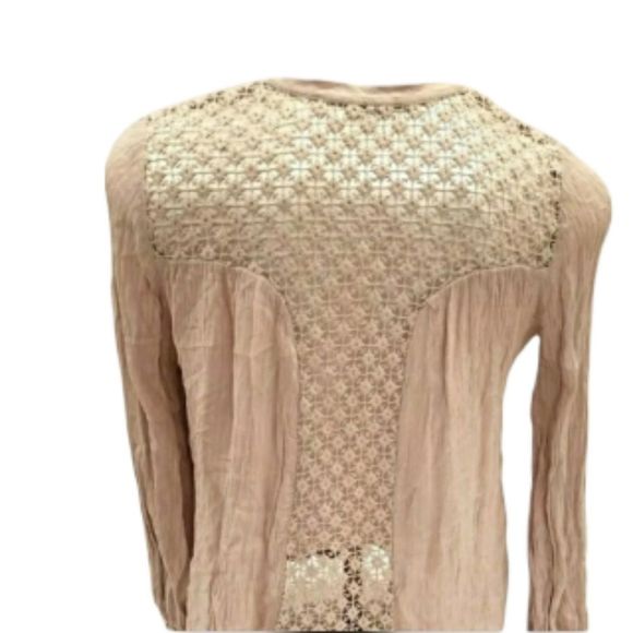 Women's Beige Button-Up Blouse - Picture 4 of 7